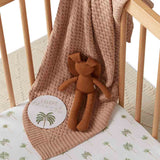 Green Palm Fitted Cot Sheet