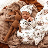 Koala Organic Jersey Swaddle & Beanie Set