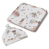 Koala Organic Jersey Swaddle & Beanie Set