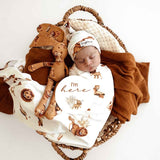 Lion Organic Jersey Swaddle & Beanie Set