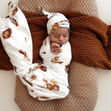 Lion Organic Jersey Swaddle & Beanie Set