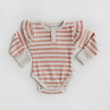 Rose Stripe Long Sleeve Bodysuit