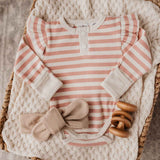 Rose Stripe Long Sleeve Bodysuit