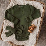 Olive Long Sleeve Bodysuit