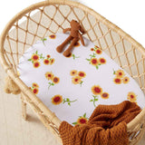 Sunflower Fitted Bassinet Sheet / Change Pad Cover