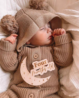 Lunar Wooden Monthly Milestone Plaques