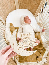 Lunar Wooden Monthly Milestone Plaques