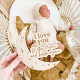 Lunar Wooden Announcement Plaque