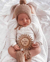 Sun Wooden Monthly Milestone Plaques