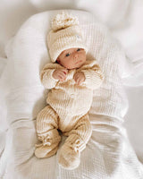 Classic Knit Romper - Honey