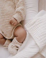 Heirloom Knit Romper - Honey