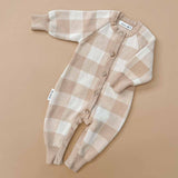 Organic Classic Knit Romper - Gingham