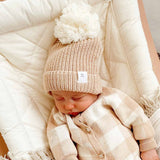 Knit Beanie - Gingham (Caramel)