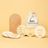Wooden Monthly Milestone Plaques - Rainbow