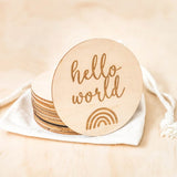 Wooden Monthly Milestone Plaques - Rainbow