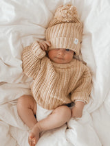 Super Chunky Knit Beanie - Sand