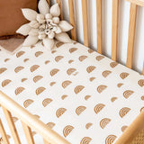 Bronze Rainbow Organic Fitted Cot Sheet