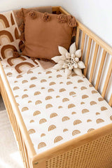 Bronze Rainbow Organic Fitted Cot Sheet