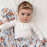 Velvet Bow Headband • Pebble - OH MIA BAMBINA