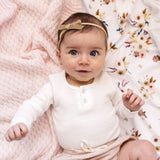 Velvet Bow Headband • Pebble - OH MIA BAMBINA