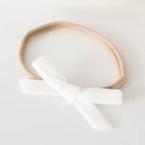 Velvet Bow Headband • White - OH MIA BAMBINA