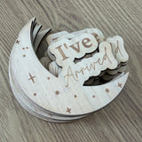 Lunar Wooden Monthly Milestone Plaques | IMPERFECT*