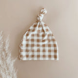 Bamboo Knotted Beanie - Gingham
