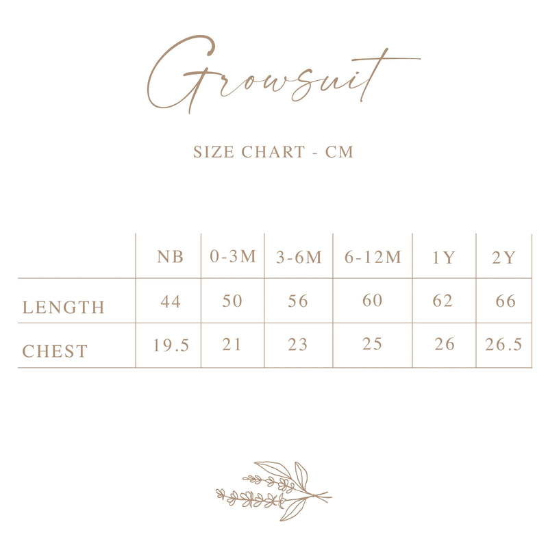 Long Sleeve Baby Growsuit - Gingham