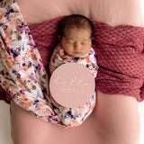Blushing Beauty Organic Jersey Wrap & Topknot Set
