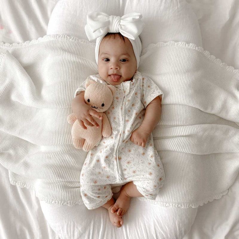 Short Sleeve Baby Growsuit - Blossom
