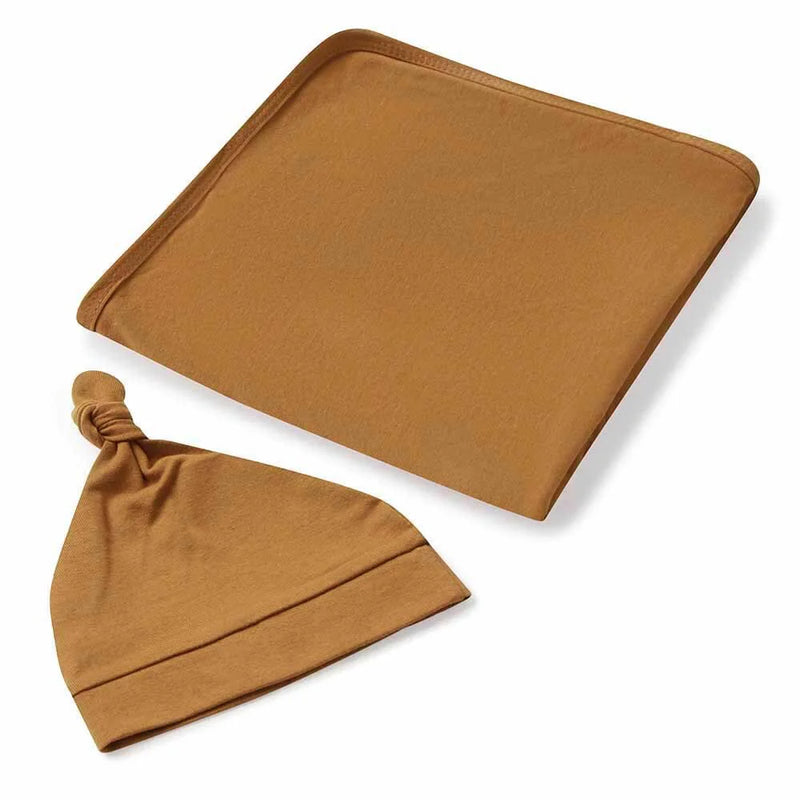 Bronze Jersey Swaddle & Beanie Set