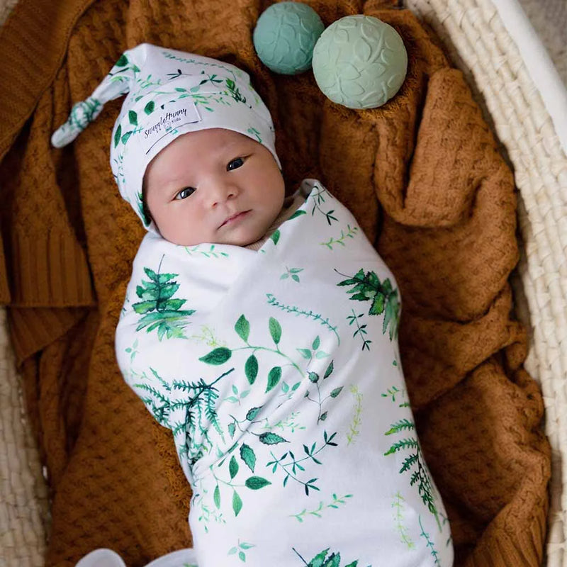 Enchanted Organic Jersey Swaddle & Beanie Set