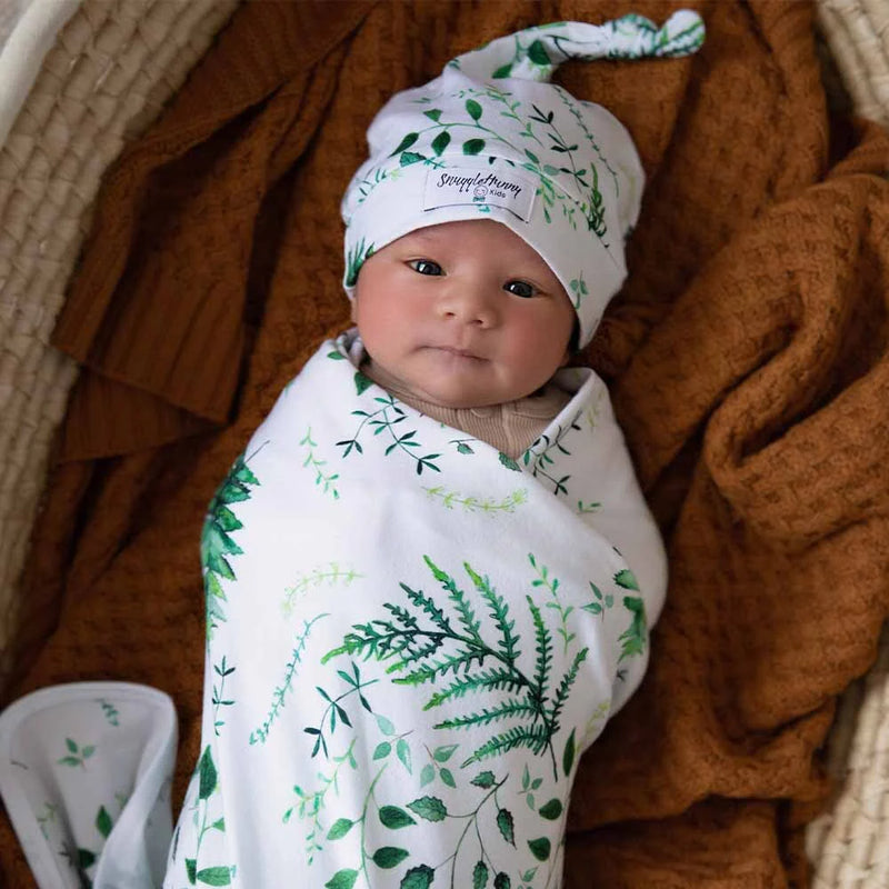 Enchanted Organic Jersey Swaddle & Beanie Set