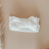 Waffle Topknot - White