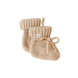 Knit Booties - Wheat