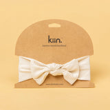 Bamboo Stretch Bow Headband - Ivory