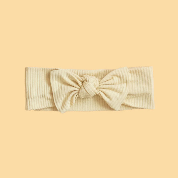 Bamboo Stretch Bow Headband - Oat