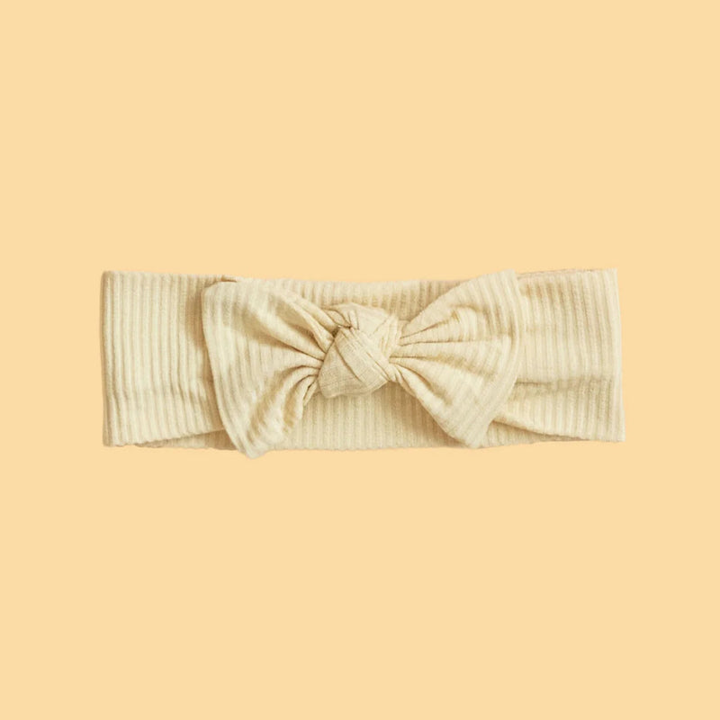 Bamboo Stretch Bow Headband - Oat