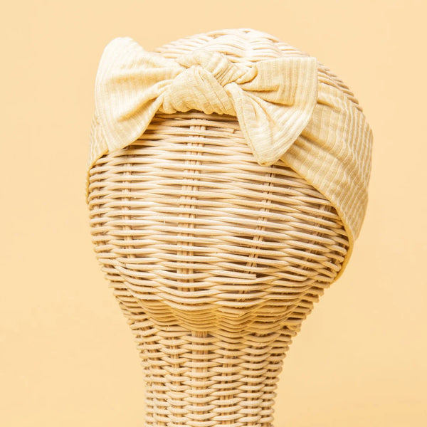 Bamboo Stretch Bow Headband - Oat
