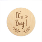Gender Reveal Large Wooden Milestone Card