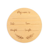 Hello World Large Wooden Milestone Card