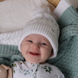Organic Knit Beanie - White