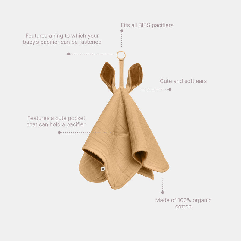 Organic Kangaroo Cuddle Cloth & Dummy Holder - Ivory