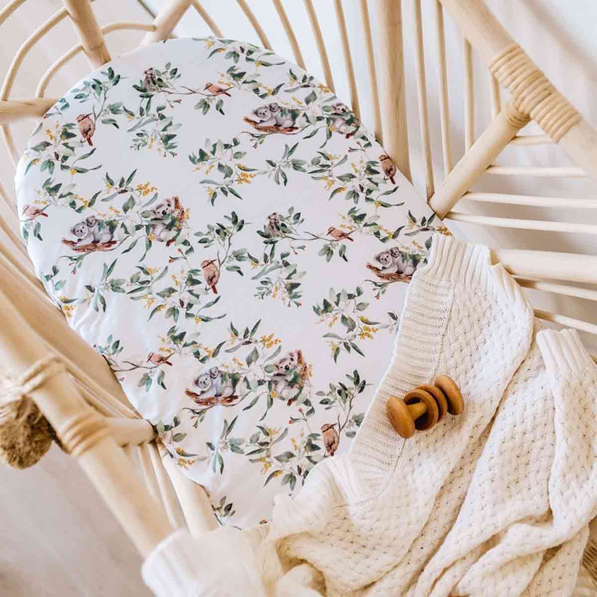 Bassinet Sheet / Change Pad Cover - Eucalypt Bassinet Sheet / Change Pad Cover - Eucalypt