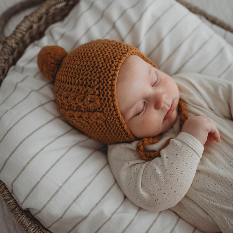 Merino Wool Bonnet & Booties • Bronze - OH MIA BAMBINA