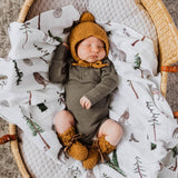 Merino Wool Bonnet & Booties • Bronze - OH MIA BAMBINA