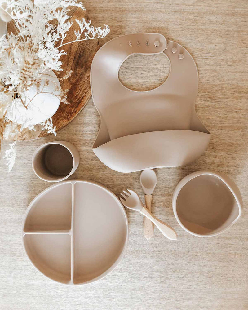 Silicone Mealtime Set - Taupe