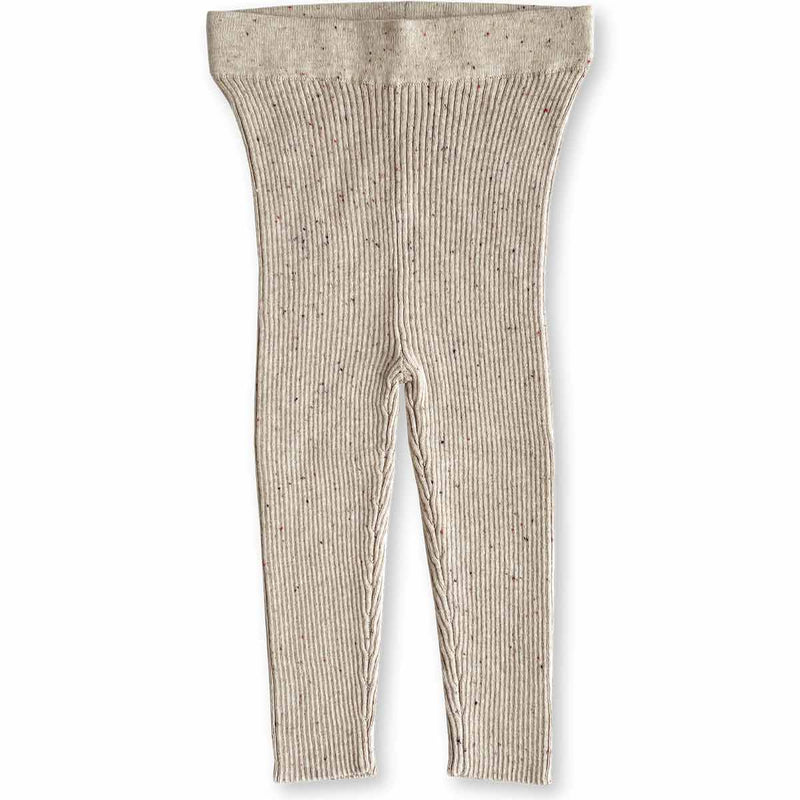 Ribbed Knit Leggings - Fawn Speckle