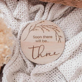 Pregnancy Wooden Announcement Plaque - Soon There Will Be...