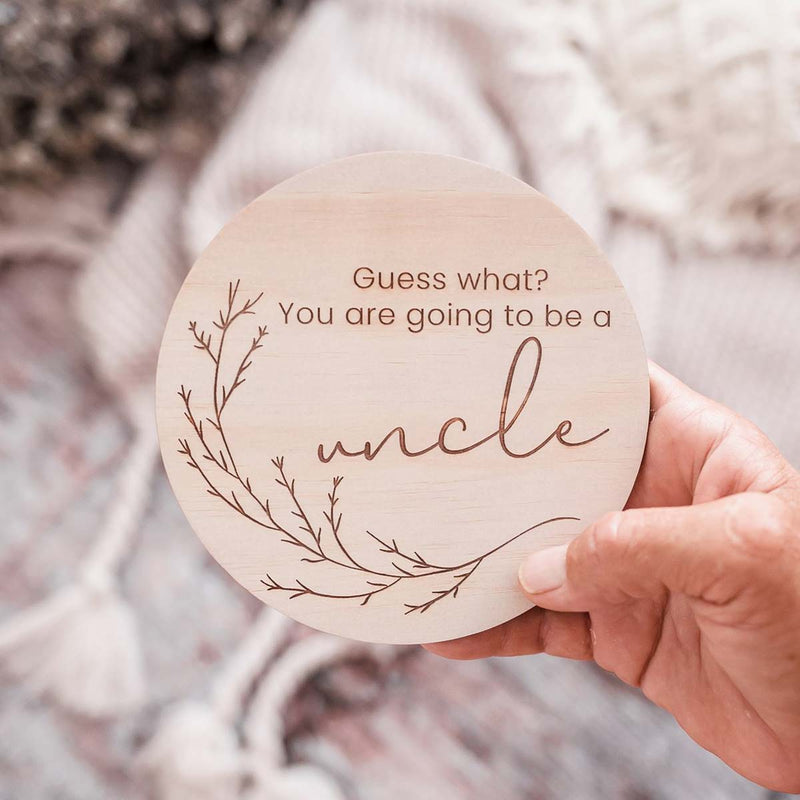 Pregnancy Wooden Announcement Plaque - Guess What? You Are Going To Be...